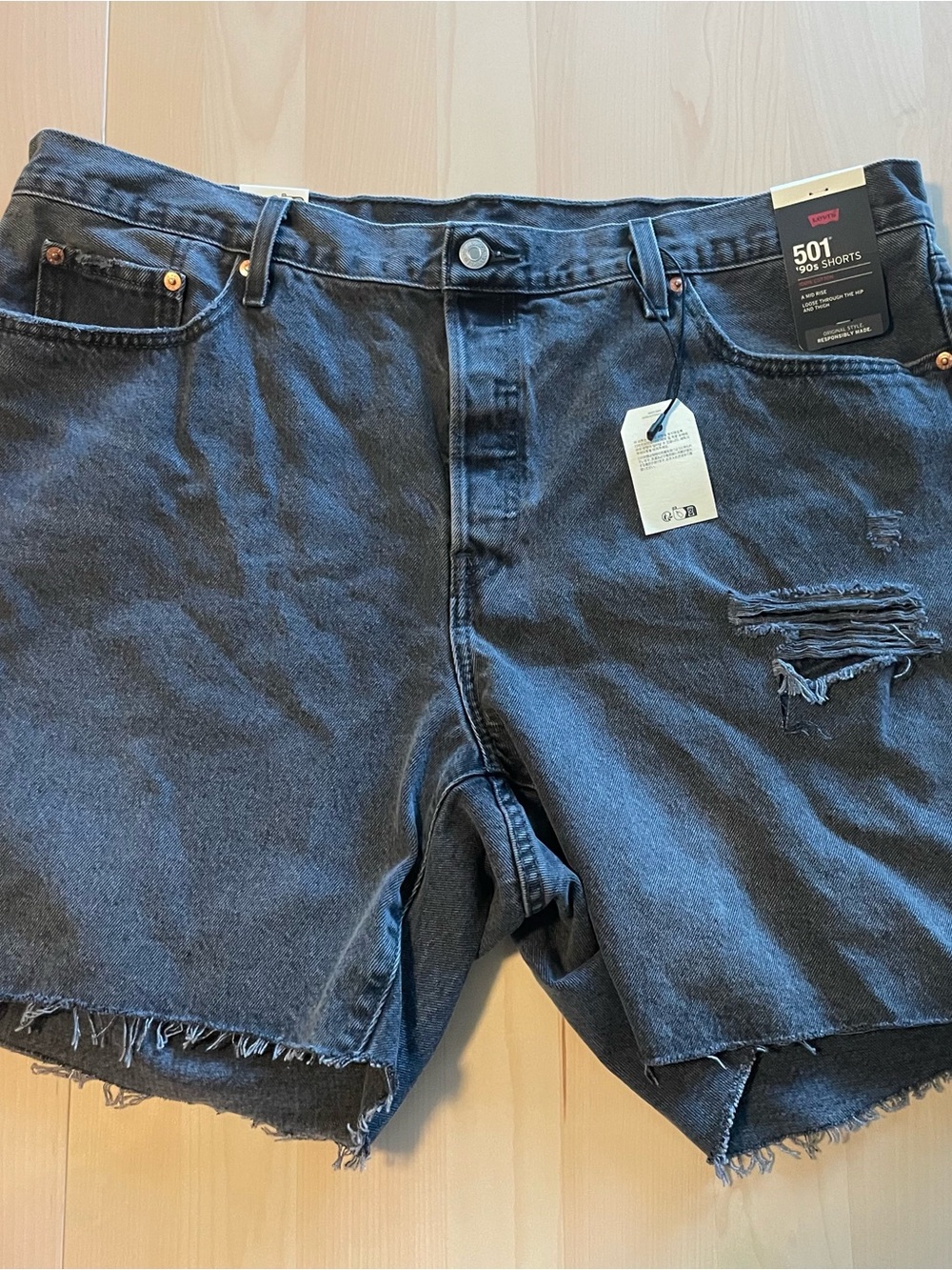 Levi's 501 Cutoff Denim Shorts - Black